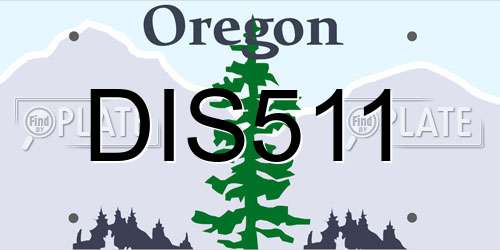 DIS511 Oregon License Plate