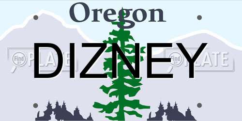 DIZNEY Oregon License Plate