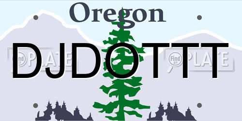 DJDOTTT Oregon License Plate