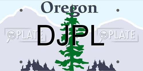 DJPL Oregon License Plate