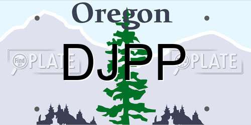 DJPP Oregon License Plate