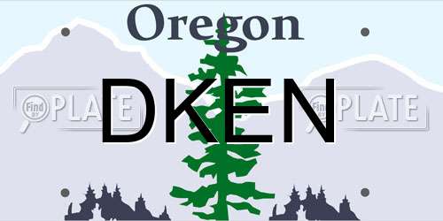 DKEN Oregon License Plate