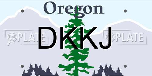 DKKJ Oregon License Plate