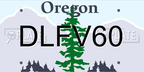 DLFV60 Oregon License Plate