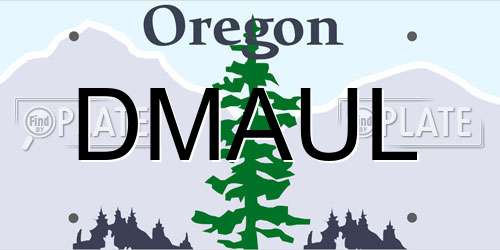DMAUL Oregon License Plate