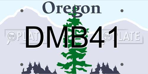 DMB41 Oregon License Plate