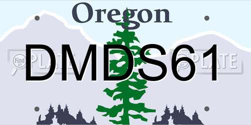 DMDS61 Oregon License Plate