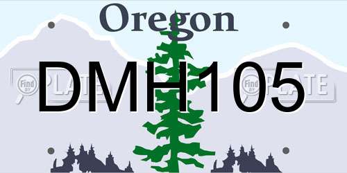 DMH105 Oregon License Plate
