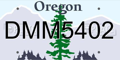 DMM5402 Oregon License Plate