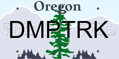 DMPTRK Oregon License Plate