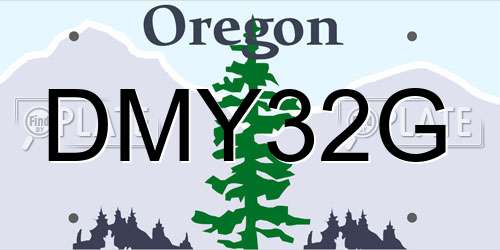 DMY32G Oregon License Plate