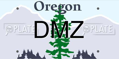 DMZ Oregon License Plate