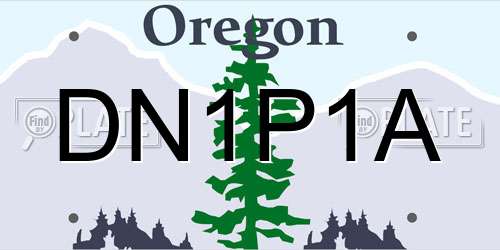 DN1P1A Oregon License Plate