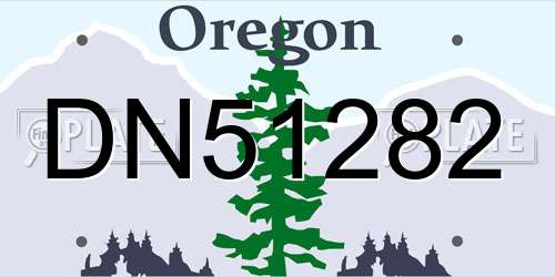 DN51282 Oregon License Plate