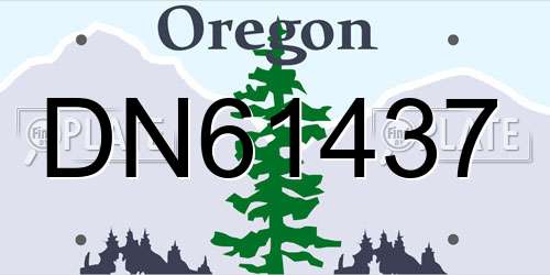 DN61437 Oregon License Plate