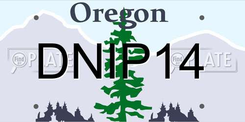 DNIP14 Oregon License Plate