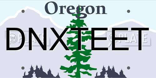 DNXTEET Oregon License Plate