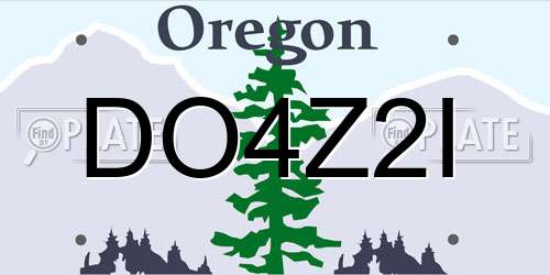 DO4Z2I Oregon License Plate