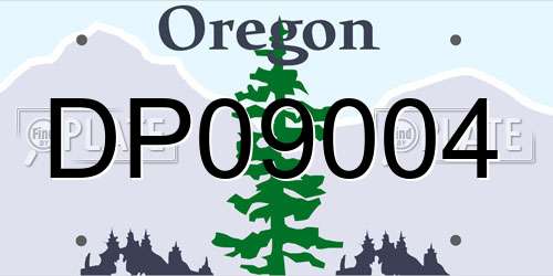 DP09004 Oregon License Plate