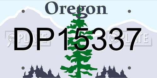 DP15337 Oregon License Plate
