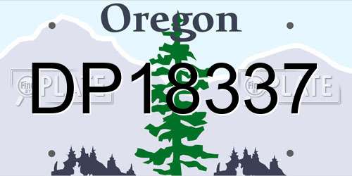 DP18337 Oregon License Plate