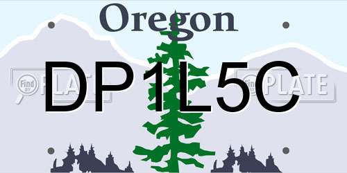 DP1L5C Oregon License Plate