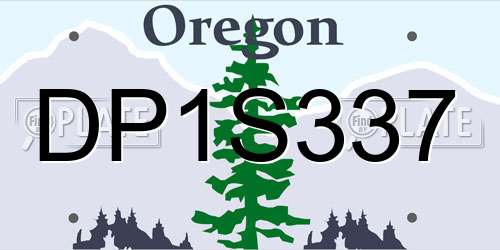DP1S337 Oregon License Plate
