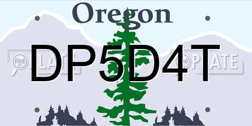 DP5D4T Oregon License Plate