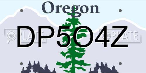 DP5O4Z Oregon License Plate