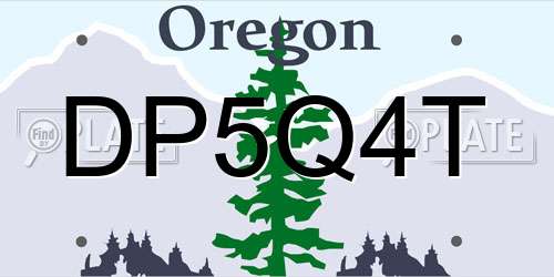 DP5Q4T Oregon License Plate