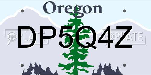 DP5Q4Z Oregon License Plate