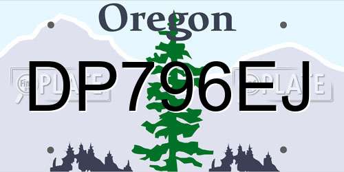 DP796EJ Oregon License Plate