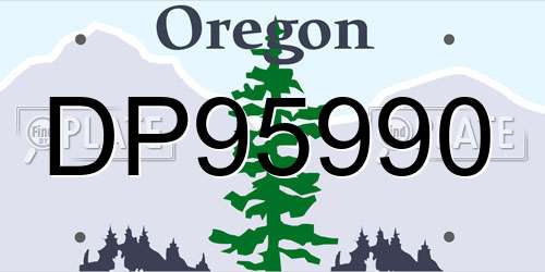 DP95990 Oregon License Plate