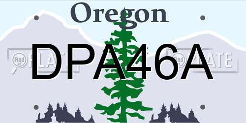 DPA46A Oregon License Plate