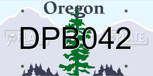 DPB042 Oregon License Plate