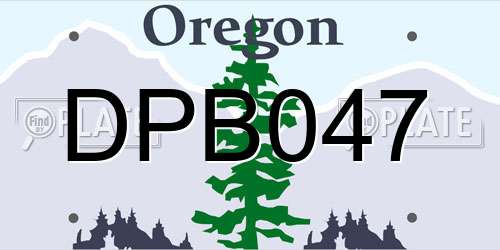 DPB047 Oregon License Plate
