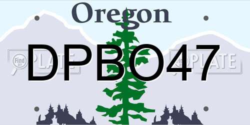 DPBO47 Oregon License Plate