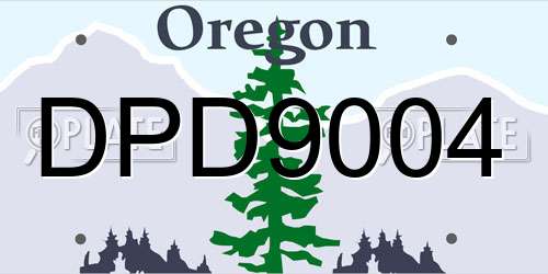DPD9004 Oregon License Plate