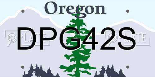 DPG42S Oregon License Plate