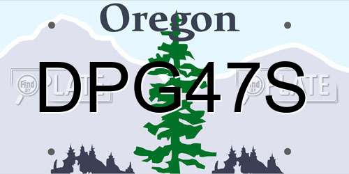 DPG47S Oregon License Plate