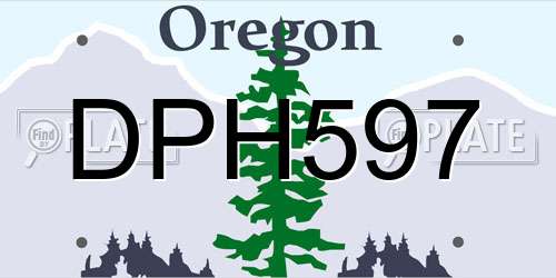 DPH597 Oregon License Plate