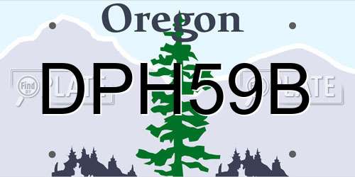 DPH59B Oregon License Plate