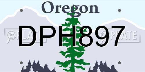 DPH897 Oregon License Plate