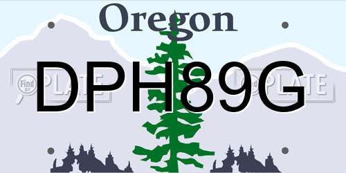 DPH89G Oregon License Plate