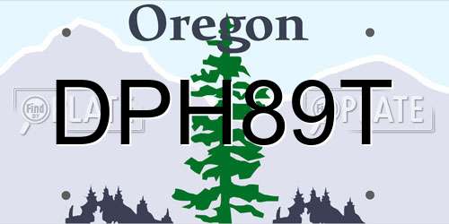 DPH89T Oregon License Plate
