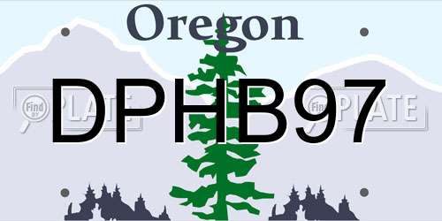 DPHB97 Oregon License Plate