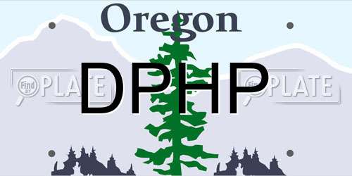 DPHP Oregon License Plate
