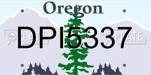 DPI5337 Oregon License Plate
