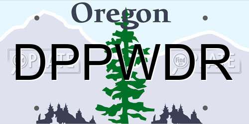 DPPWDR Oregon License Plate