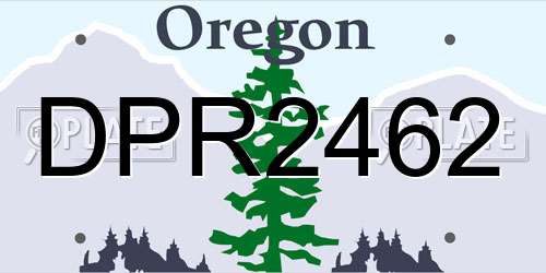 DPR2462 Oregon License Plate